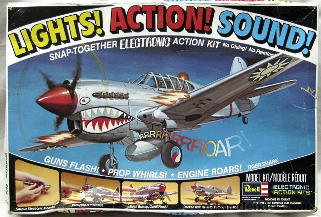 Revell 1/32 P-40 Tiger Shark Lights! Action! Sound!, 8004 plastic model kit